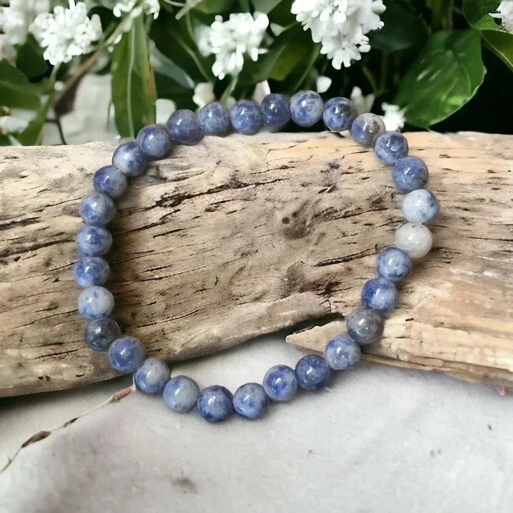 NEW | 6mm 11g Sodalite Gemstone Stretchy Bracelet - Picture 1 of 3